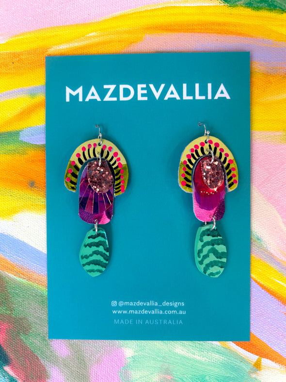 Ephemeral Lake Statement Earring