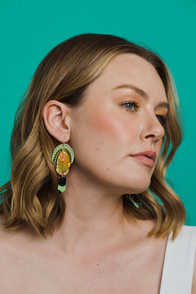 Feldspar Island Statement Earring