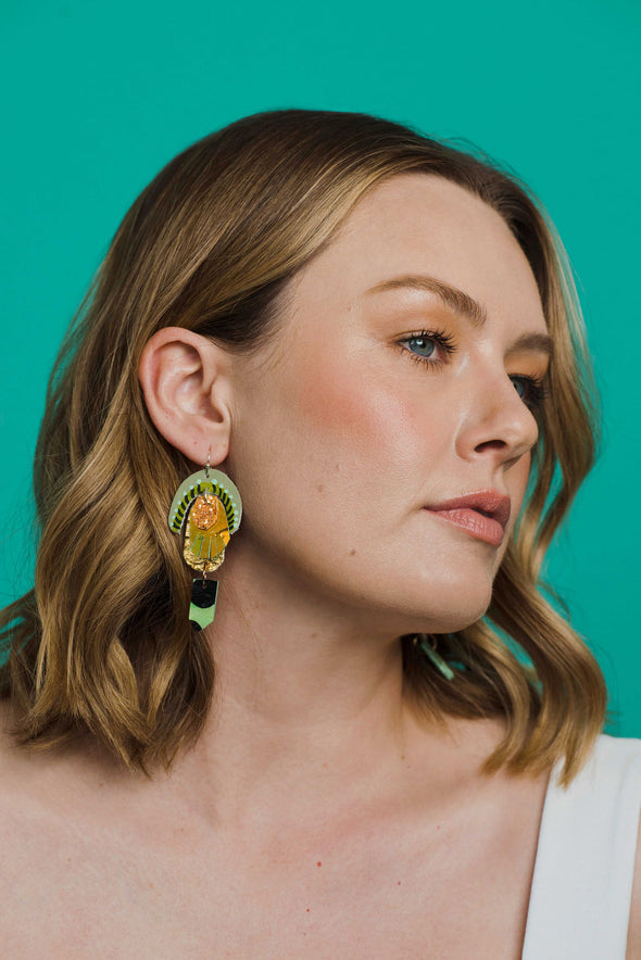 Feldspar Island Statement Earring