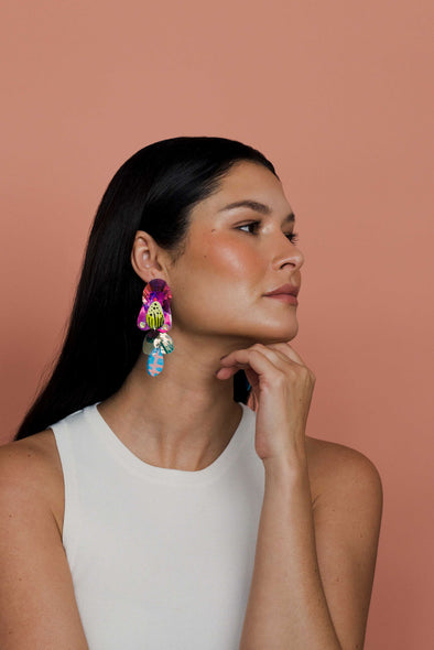 Holocrystalline Statement Earring