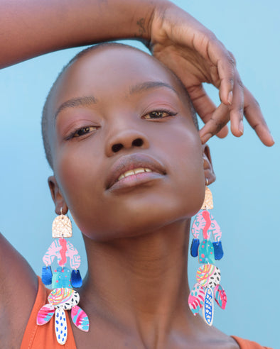 Oceanic Rave Statement Earrings
