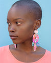 Banana Flower Statement Earrings