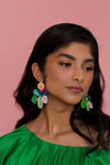 Jade Lotus -  Statement Earrings